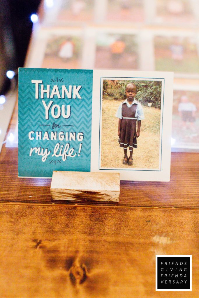 Thank you card and image from the Compassion Individual charity.