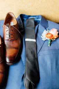 Calvin Klein Tie, Huyen Flowers and Shoes | Groom Details