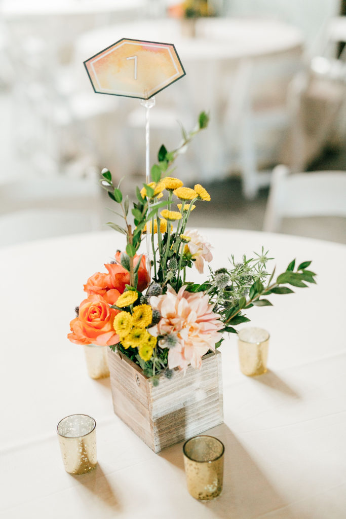 Huyen Flower centerpieces at Sf Winery
