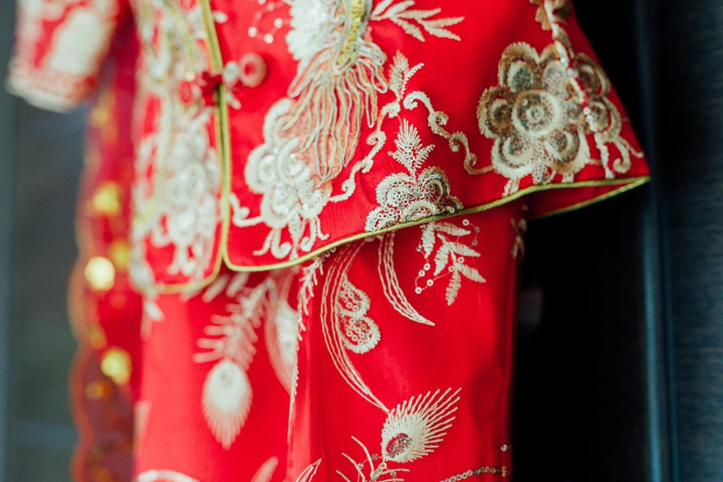 Detail shot of groom's traditional garb