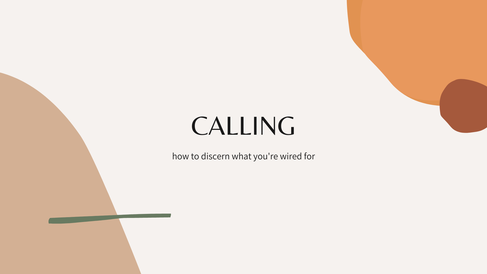 a slide that says the word "calling"