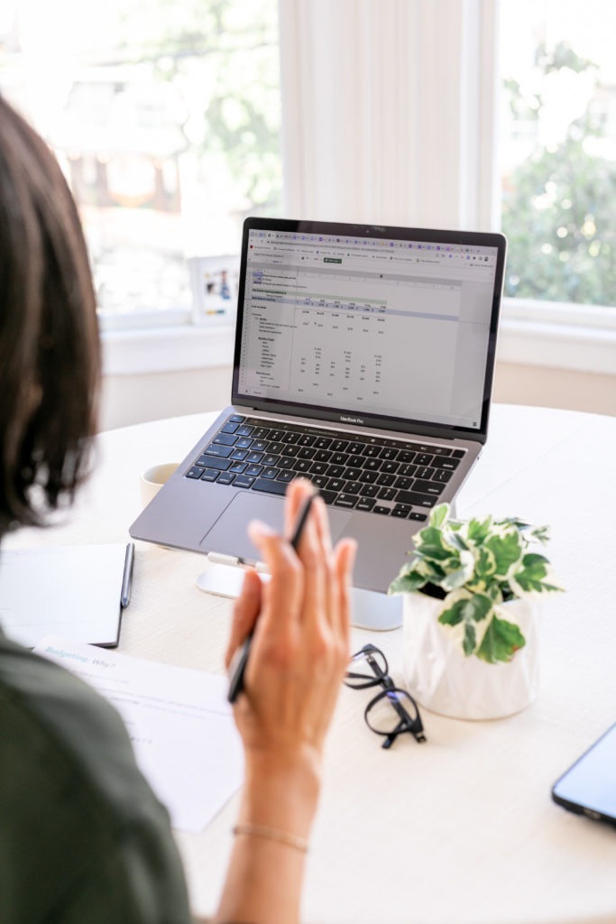 image of female entrepreneur making a sales call on video chat