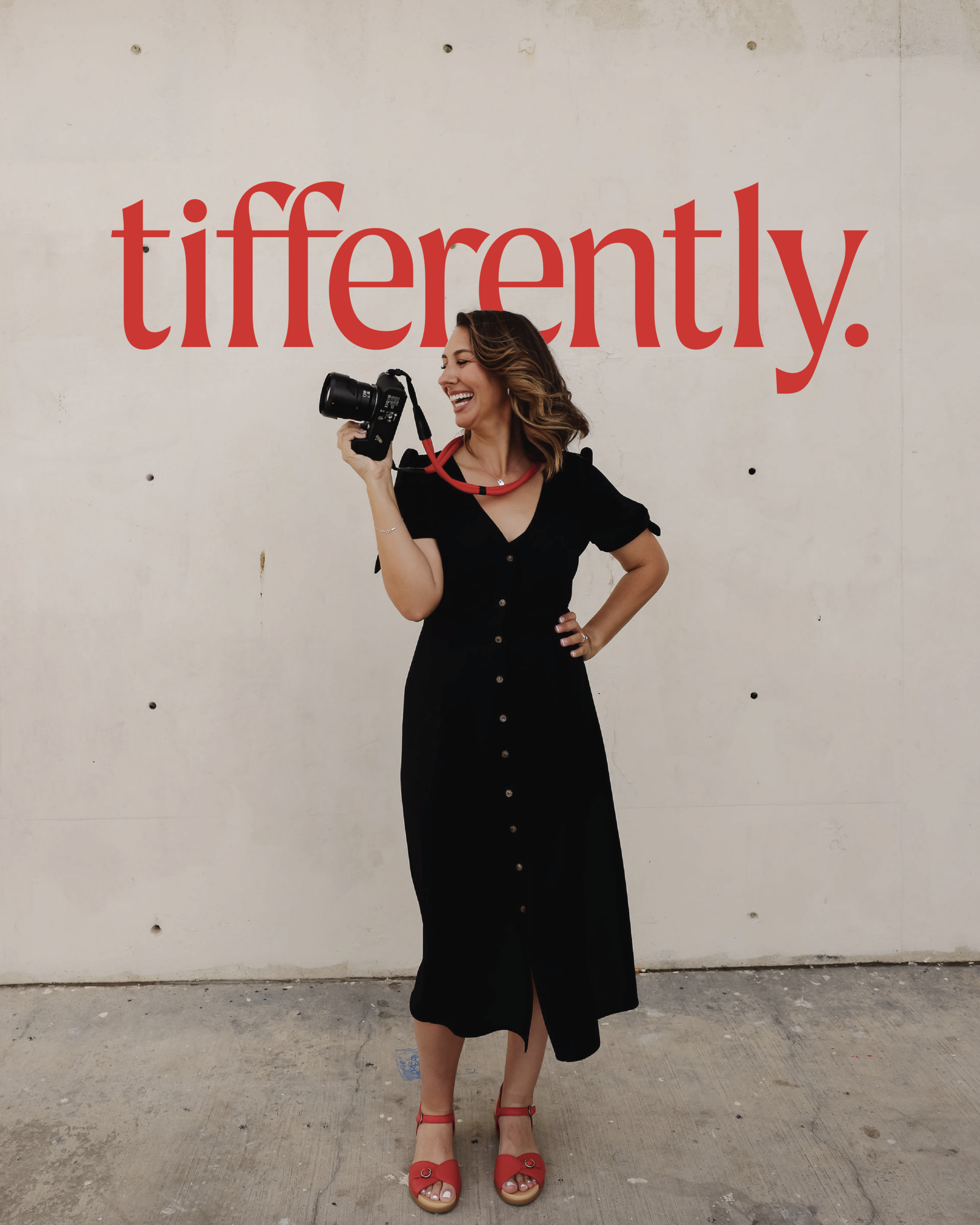 TIfferently in writing behind Tiffany holding a camera